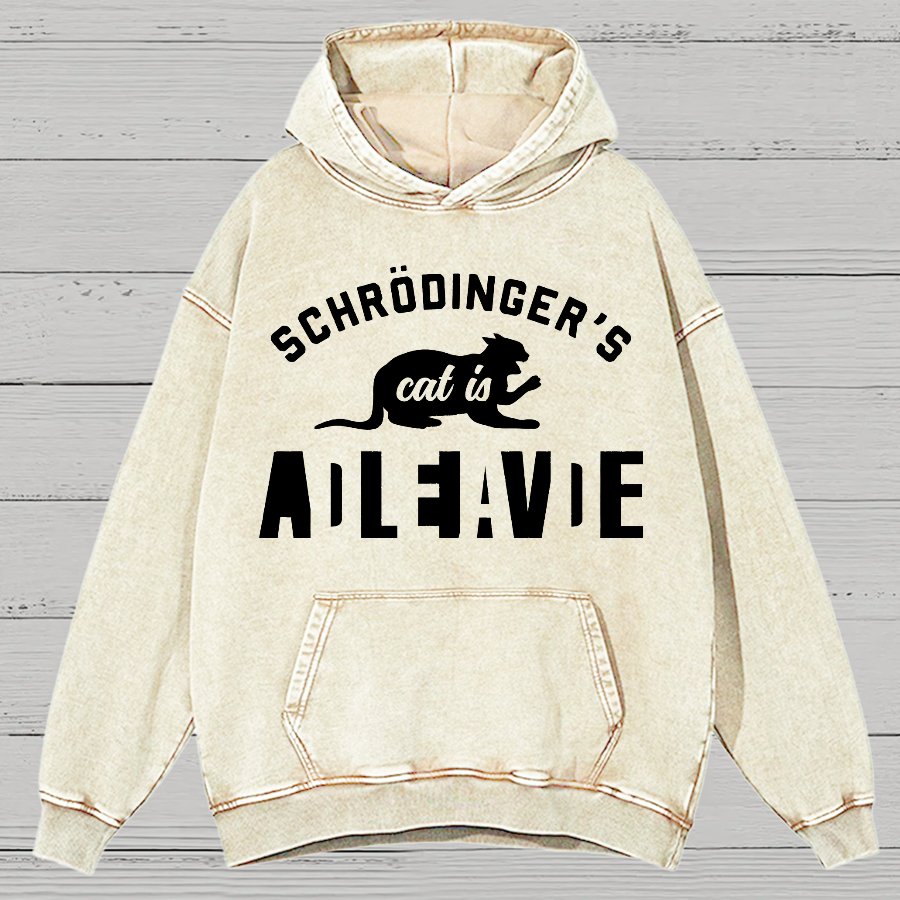 Schrodinger's Cat Vintage Distressed Hoodie