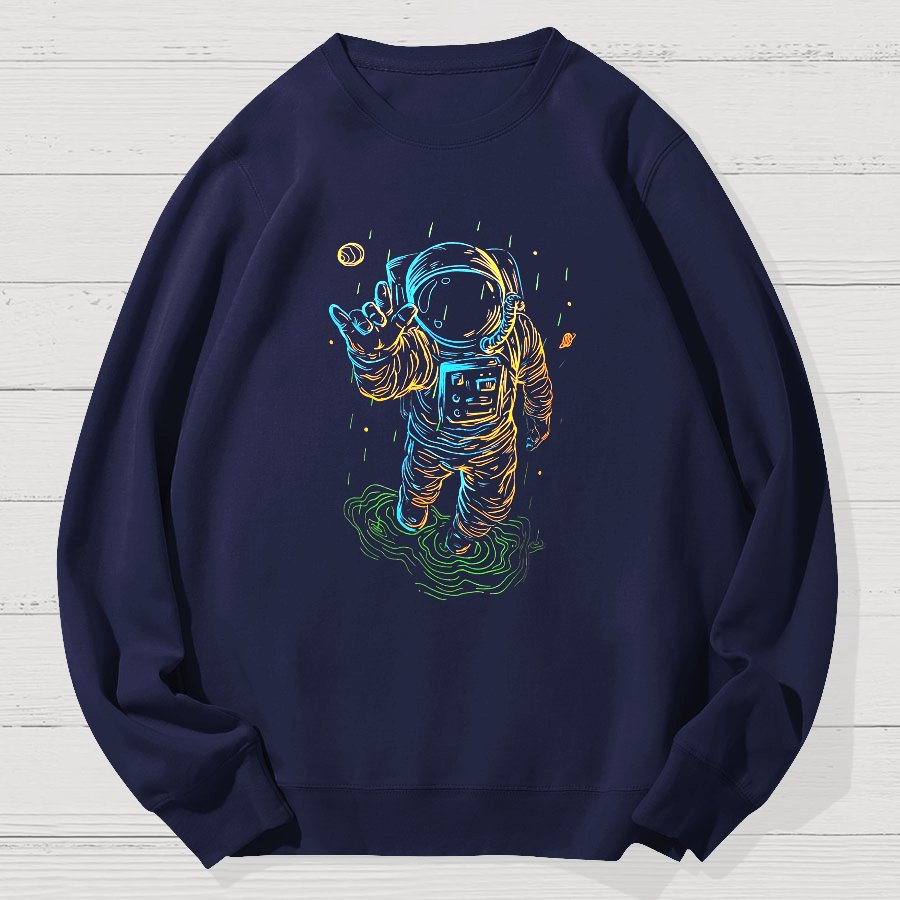 Travel In Space Funny Geek Cotton Sweatshirt