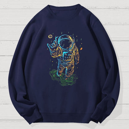 Travel In Space Funny Geek Cotton Sweatshirt