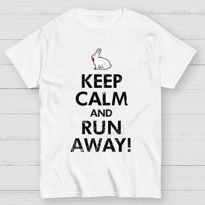 Keep Calm and Run Away! Unisex Geek T-Shirt