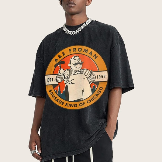 Al Froman - The Sausage Pro of Chicago-1952 Vintage Distressed T-shirt