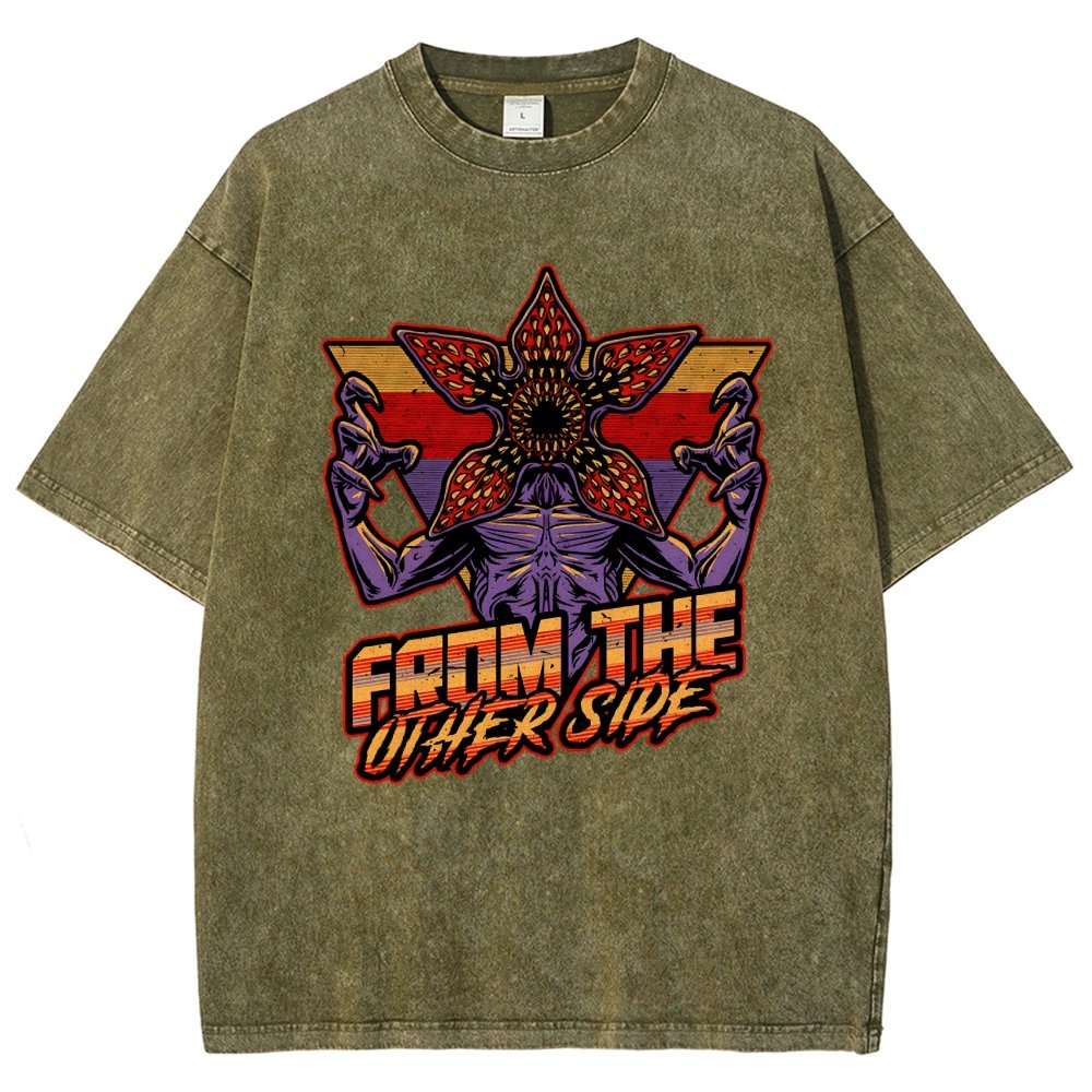 Dimensional Monster Vaporwave Vintage Distressed T-shirt