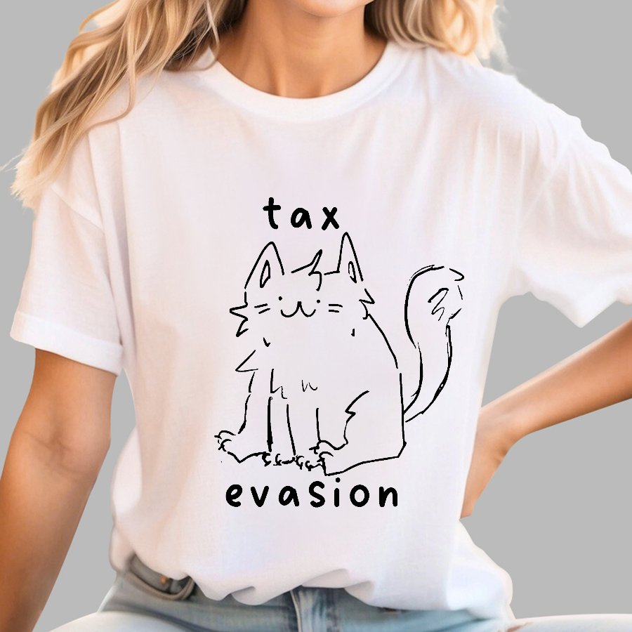 Tax Evasion Cat Geek T-Shirt