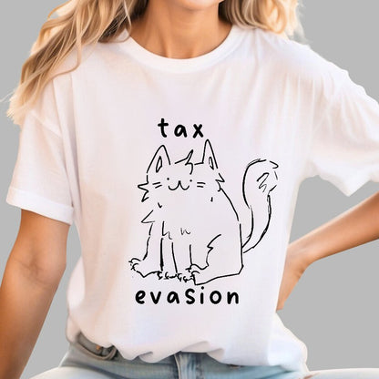 Tax Evasion Cat Geek T-Shirt