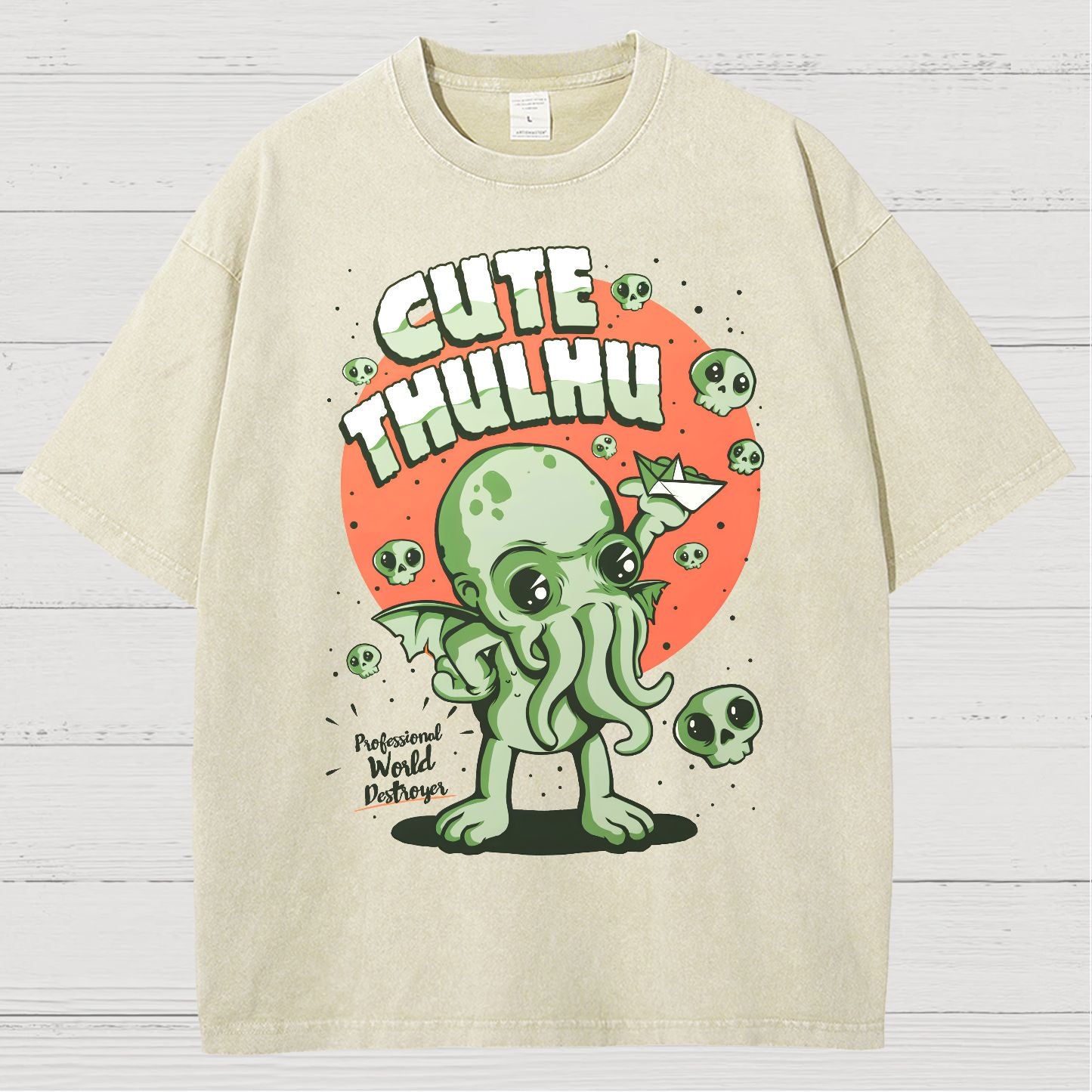 Cute Cthulhu Vintage Distressed T-shirt