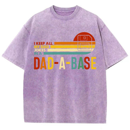 I Keep All My Dad Jokes In A Dad-a-base Vintage Distressed T-shirt