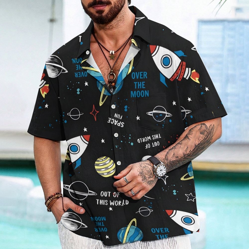 Starry Sky Planet Series Geek Hawaiian Shirt