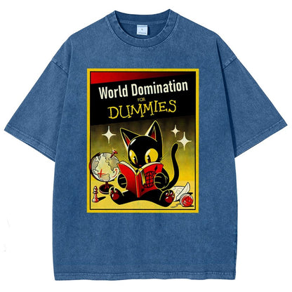 World Domination For Dummies Vintage Distressed T-shirt