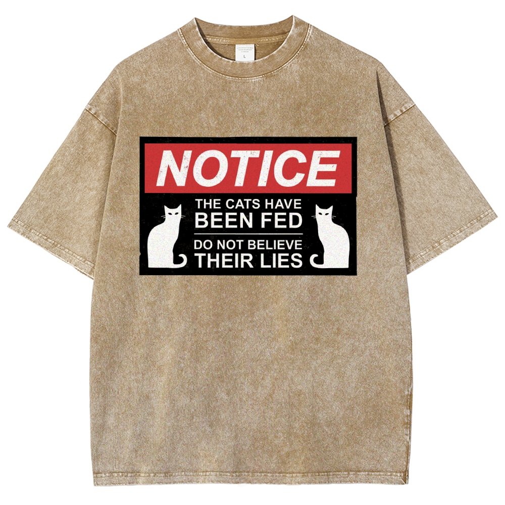 Cats Have Been Fed Vintage Distressed T-shirt