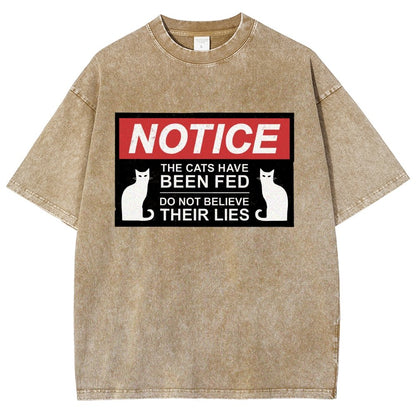 Cats Have Been Fed Vintage Distressed T-shirt