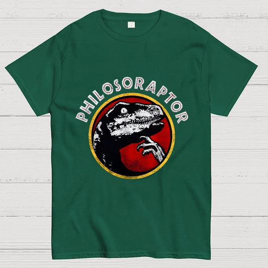 Philosoraptor Meme Funny Velociraptor Dinosaur Geek T-Shirt