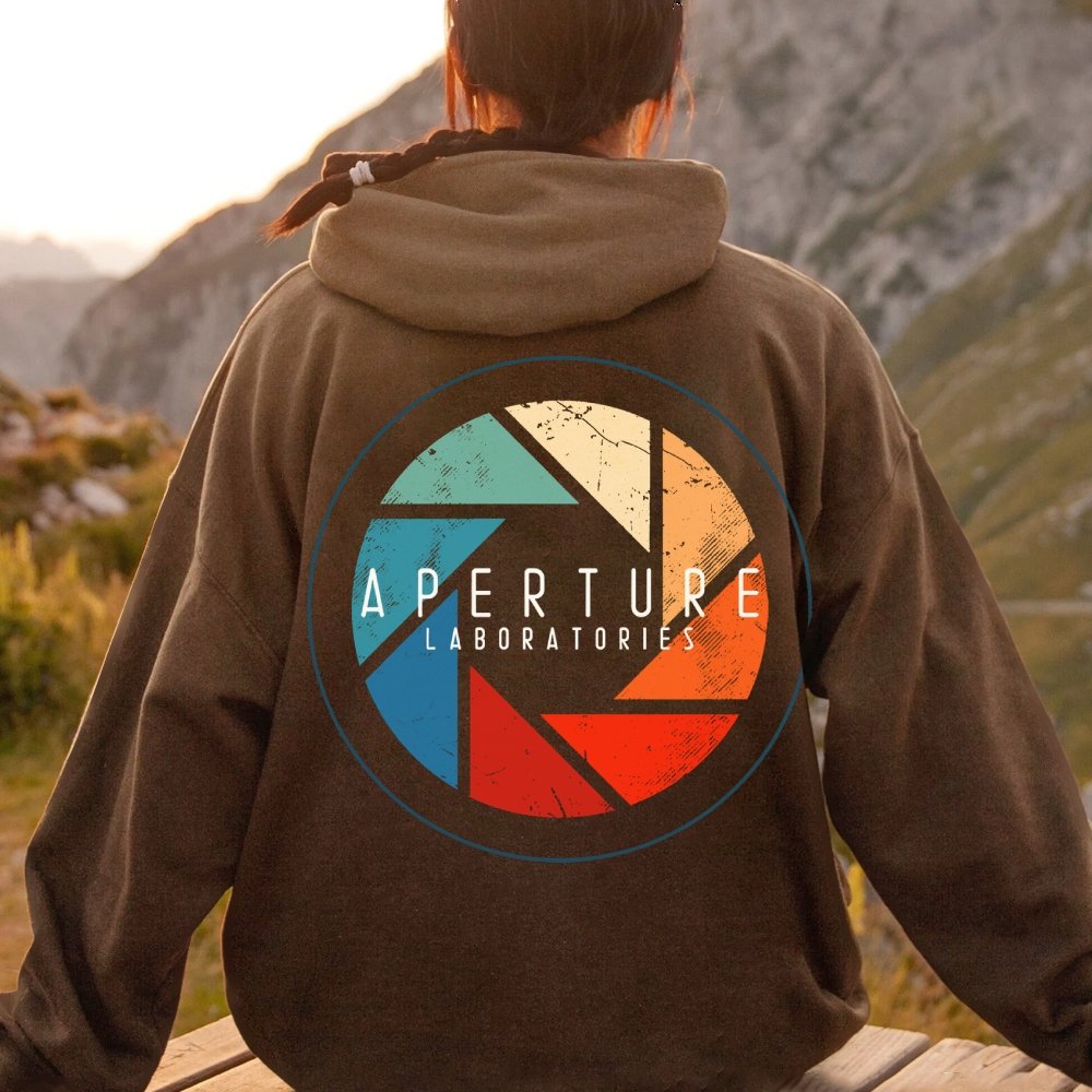 Aperture Printed Back Unisex Cotton Hoodie