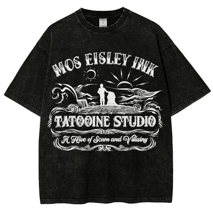 Tattoo-ine Studio Vintage Distressed T-shirt