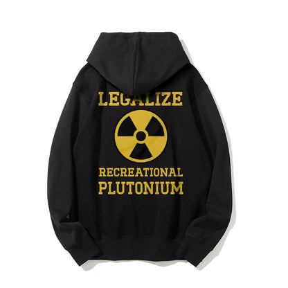 Legalize Recreational Plutonium Printed Back Cotton Hoodie