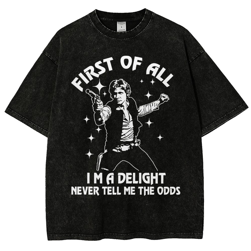 First Of All I'm A Delight Vintage Distressed T-shirt