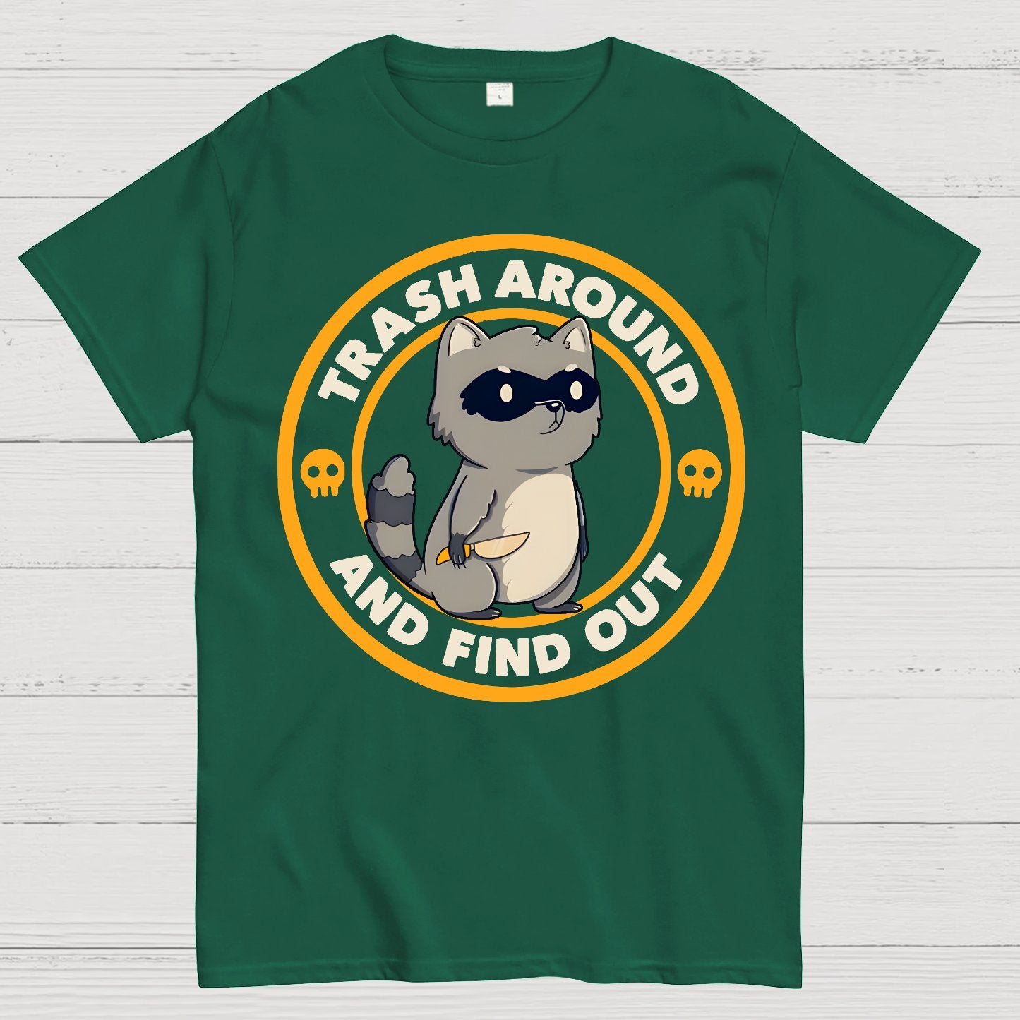 Trash Around Raccoon Geek T-Shirt