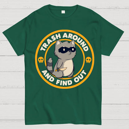 Trash Around Raccoon Geek T-Shirt