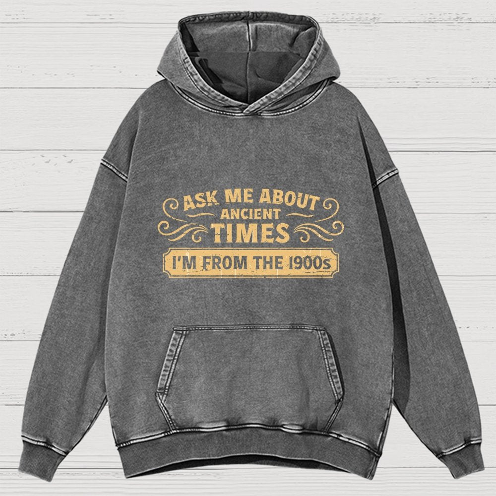 Ask Me About Ancient Times Vintage Distressed Hoodie