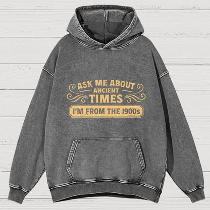 Ask Me About Ancient Times Vintage Distressed Hoodie