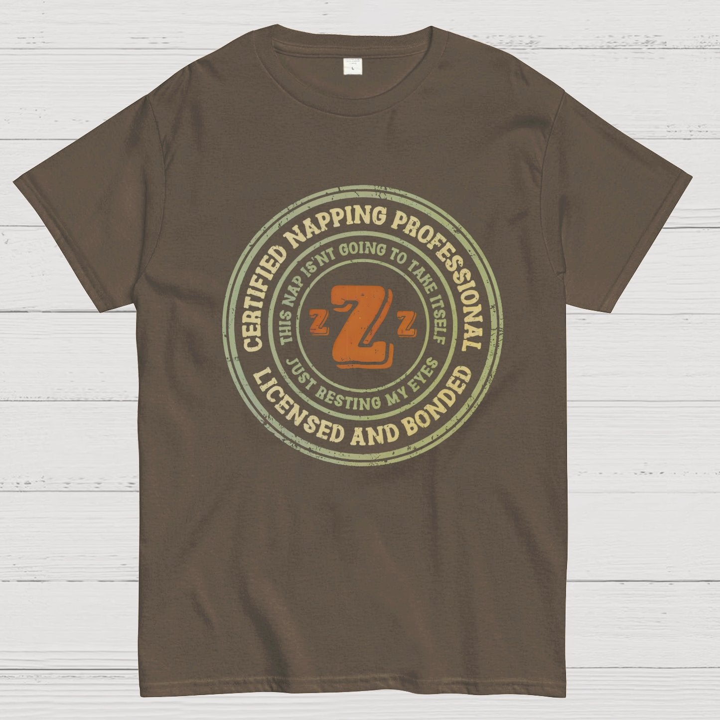 Certified Napping Professional Funny Z Geeky T-Shirt