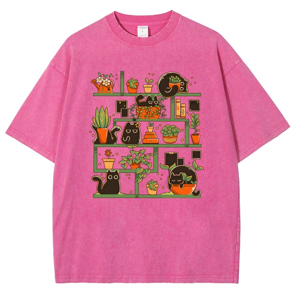 Kitten Garden Vintage Distressed T-shirt
