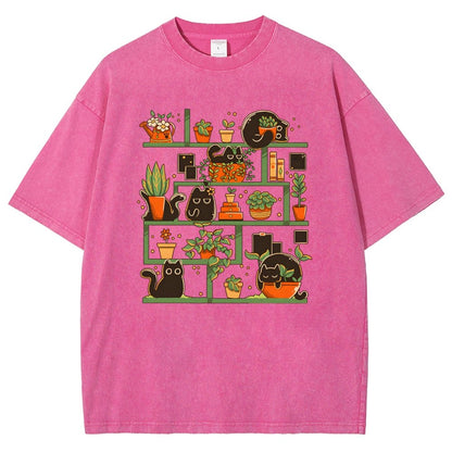 Kitten Garden Vintage Distressed T-shirt