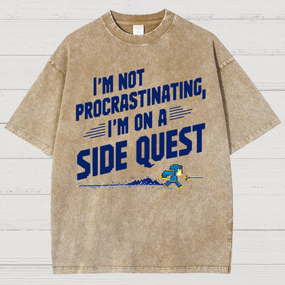 I'm Not Procrastinating, I'm on a Side Quest Vintage Distressed T-shirt
