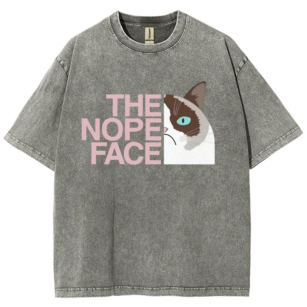 The Nope Face Vintage Distressed T-shirt