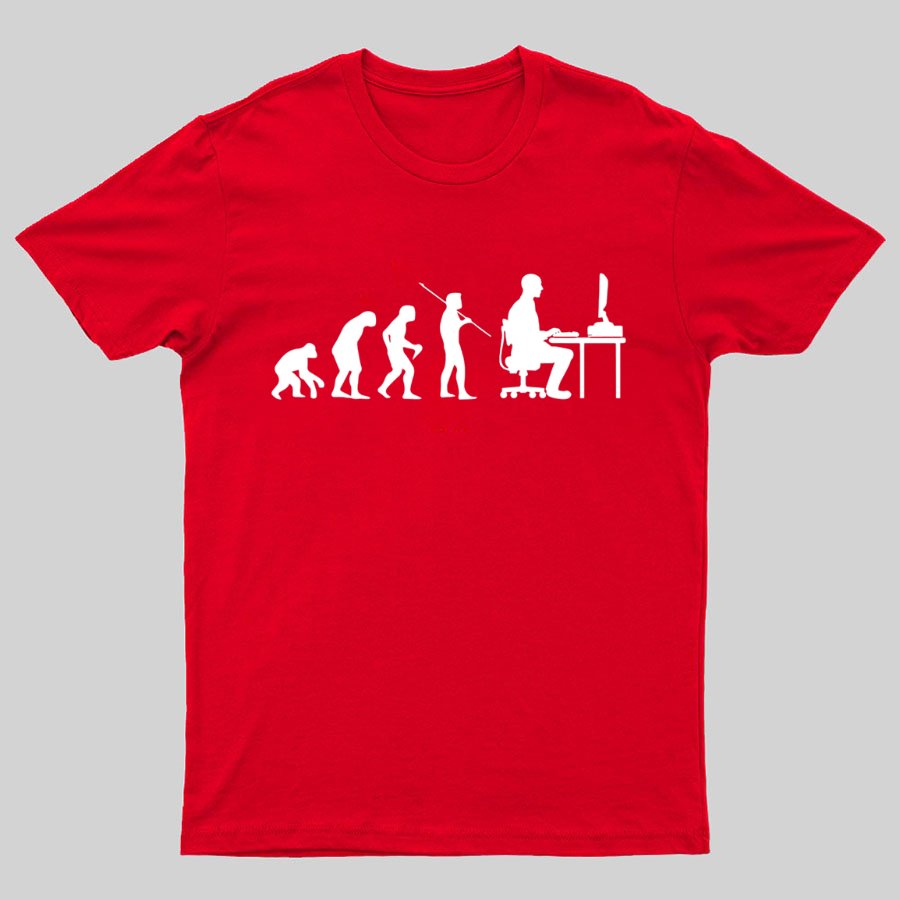 Computer Worker Evolution Shirt, Programmer T-Shirt
