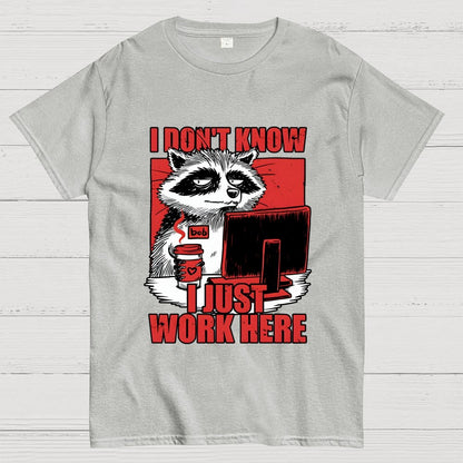 Raccoon Tired Work Geek T-Shirt