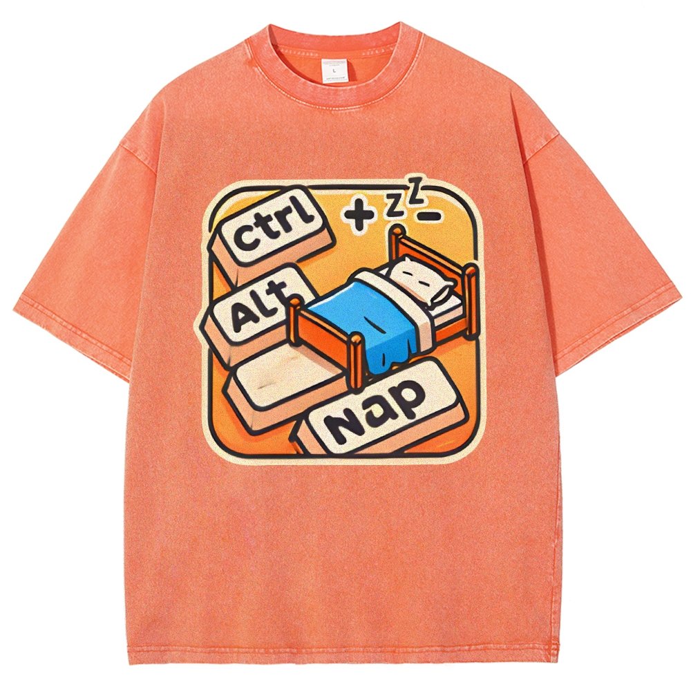 Ctrl+Alt+Nap Vintage Distressed T-shirt
