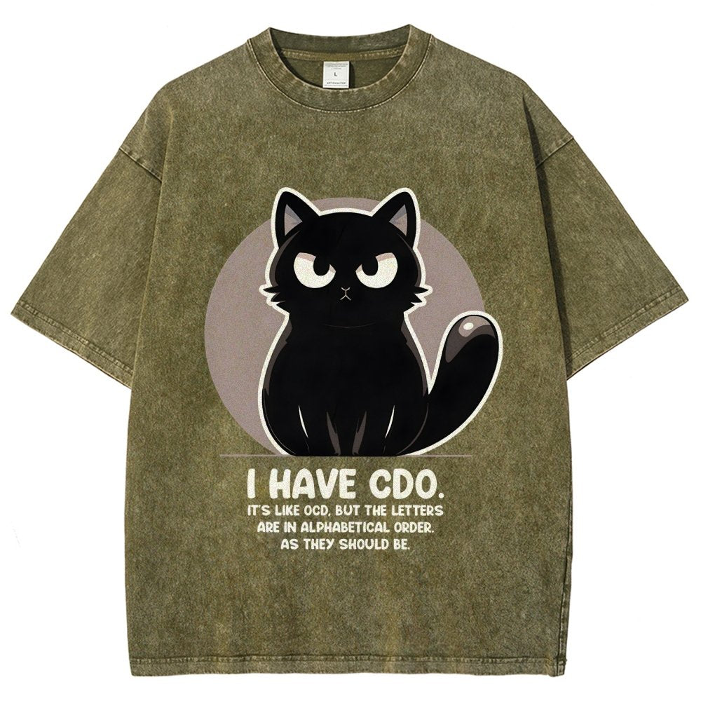 OCD vs CDO Vintage Distressed T-shirt