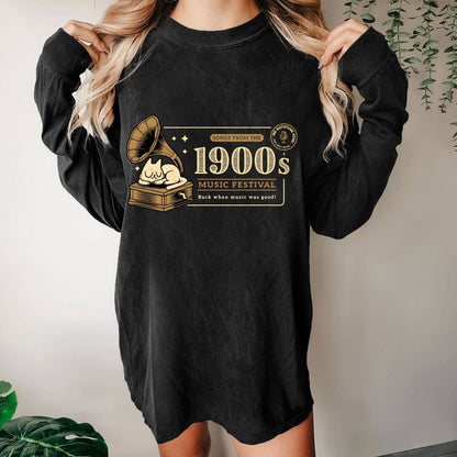 1900s Music Festival Washed Long Sleeve Tee 2509001398
