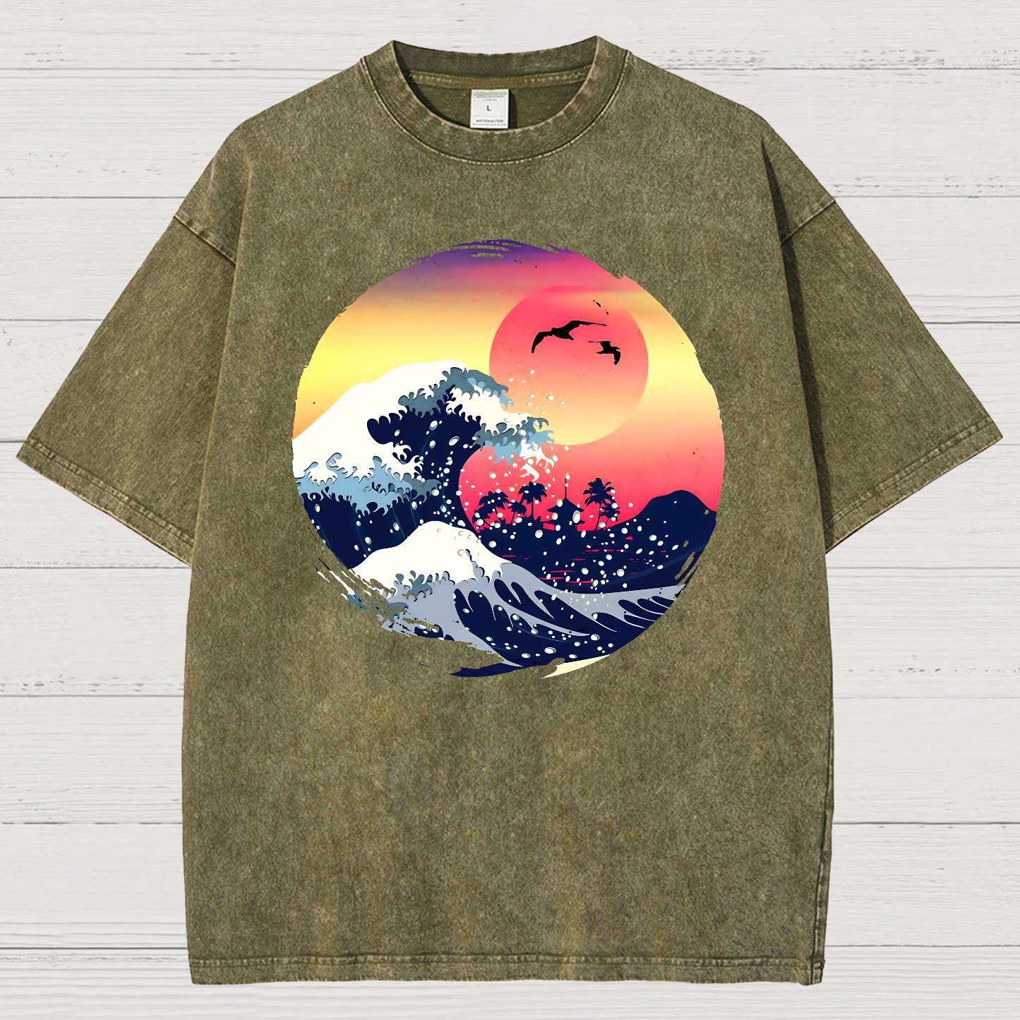 Retro Waves Vintage Distressed T-shirt
