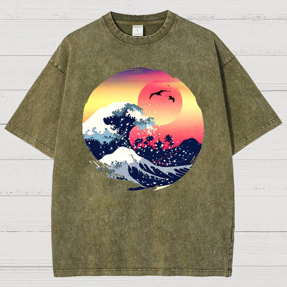 Retro Waves Vintage Distressed T-shirt