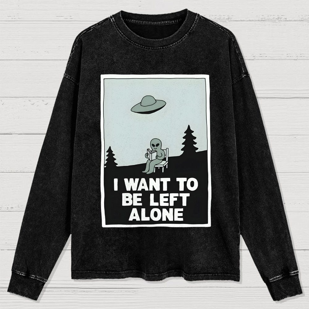 Extraterrestrial Introvert Washed Long Sleeve Tee