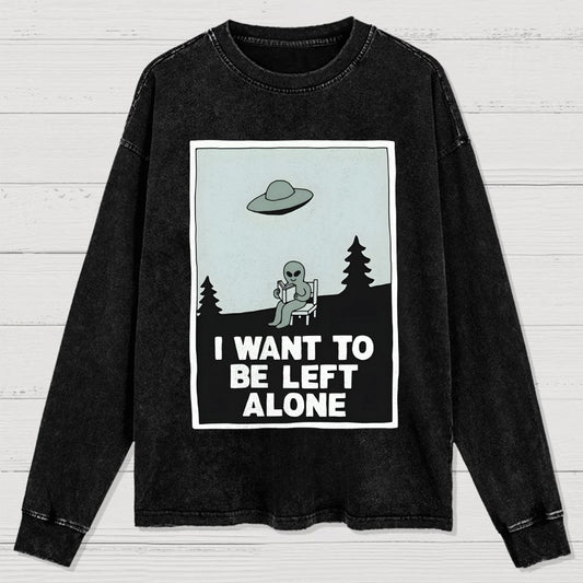 Extraterrestrial Introvert Washed Long Sleeve Tee