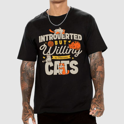 Willing to Discuss Cats Geek T-Shirt