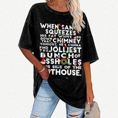Christmas Vacation Jolly Group Vintage Distressed T-shirt