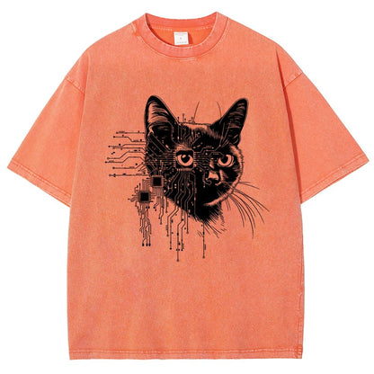 Future Cat Vintage Distressed T-shirt