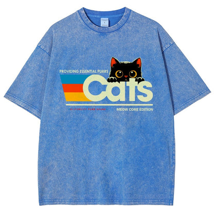 Retro Cats Vintage Distressed T-shirt