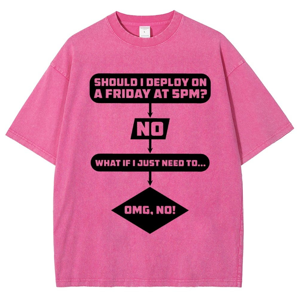 Deploy on Friday? Vintage Distressed T-shirt