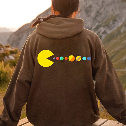 Mister Universe Printed Back Unisex Cotton Hoodie