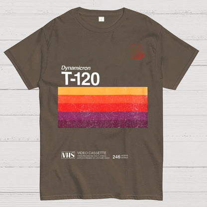 VHS T-120 Vintage Video Tape Retro Graphic Geek T-Shirt