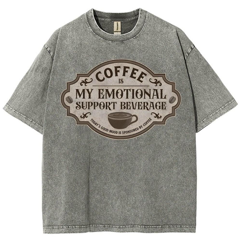 My Emotional Support Beverage Vintage Distressed T-shirt