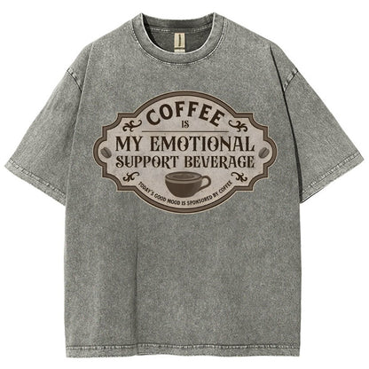 My Emotional Support Beverage Vintage Distressed T-shirt