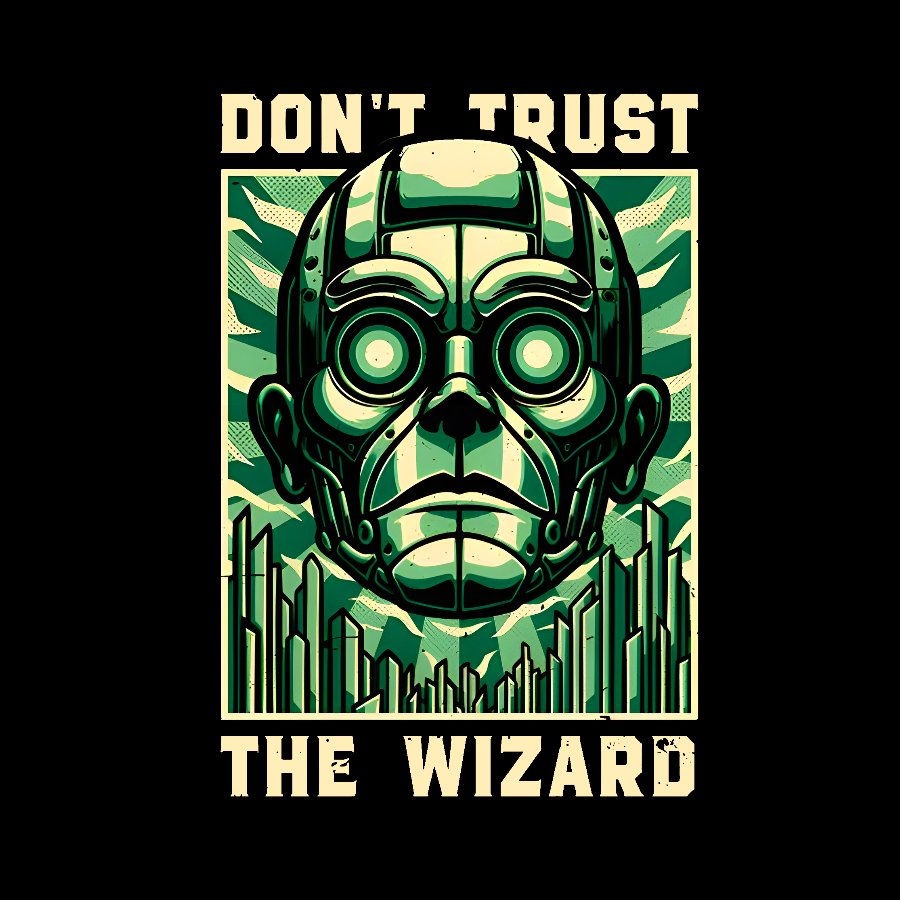 Don't Trust The Wizard Lies - Emerald Witch Gift Geek T-Shirt
