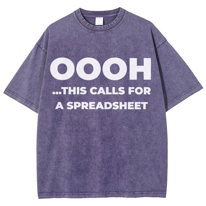 Ohh...This Calls for a Spreadsheet Vintage Distressed T-shirt