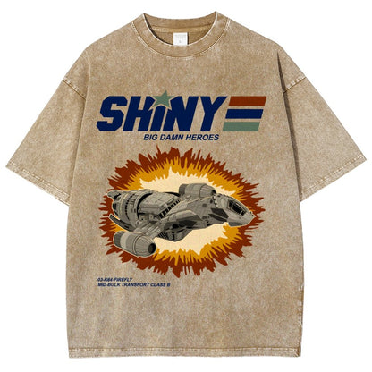 Shiny Heroes Vintage Distressed T-shirt