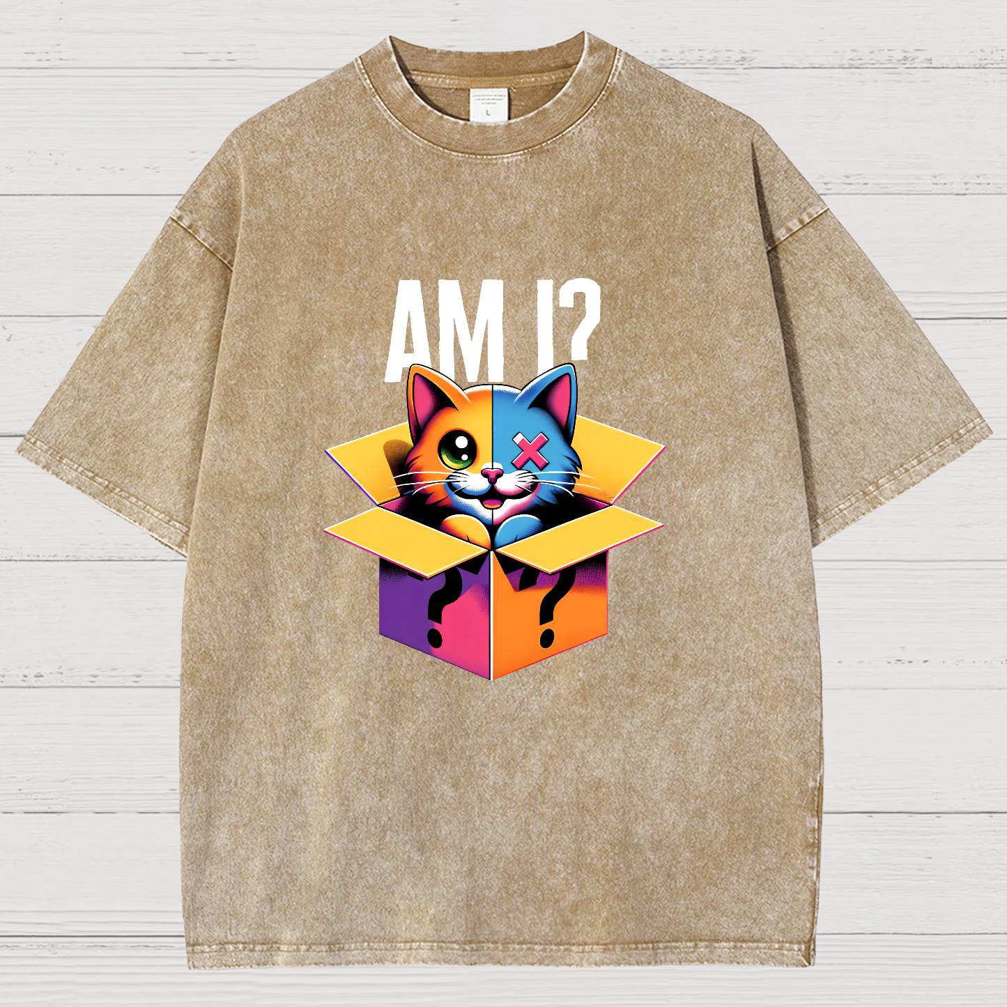 Schrodinger's Cat Shirt, Am I Vintage Distressed T-shirt